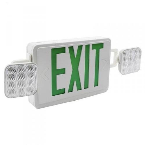 60760 | ValueLED Green Letter LED Exit/Emergency Combo - 6500K, 2.2W, 120/277V -  LeanLight