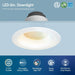 Euri Lighting DLC6-14W100swj Dimmable 6” Color Select LED Downlight Retrofit, 14W=70W -  LeanLight