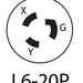 Leviton 2321 NEMA L6-20P 20 Amp 250 Volt Twist Lock Plug with Ground - 2 Pole, 3 Wire -  LeanLight