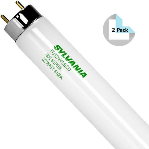 Sylvania 22438 (2 Pack) FO32/V41/ECO T8 Linear Fluorescent Lamps - 4100K, 32W, 4' -  LeanLight