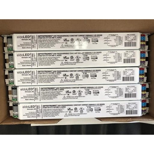 10 Pieces eldoLED 2743X7 OTi50/120-277/1A4 DIM-1 L AUX G2 OPTOTRONIC Programmable Linear 50 Watts Constant Current LED Driver 0-10V Dimmable 120/277 Volt-LeanLight