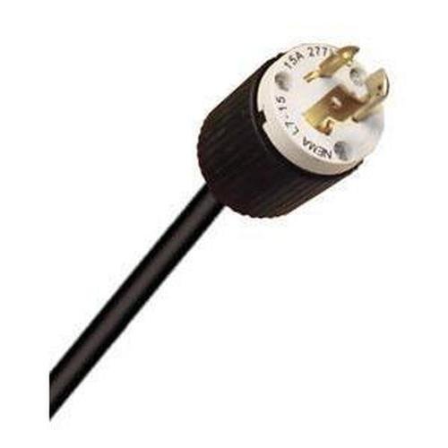 Electrical Cord & Plug - 16/3 SOOW with 277V Locking Plug, 600V, 6ft 