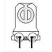 Stucchi 3249-9/S-U-PBT-R (25pk) Non Shunted Red T8 Lamp Holders 
