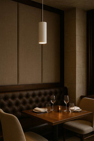 Euri LED 22W 3in Cylinder Pendant Light with Emergency Backup 5CCT White