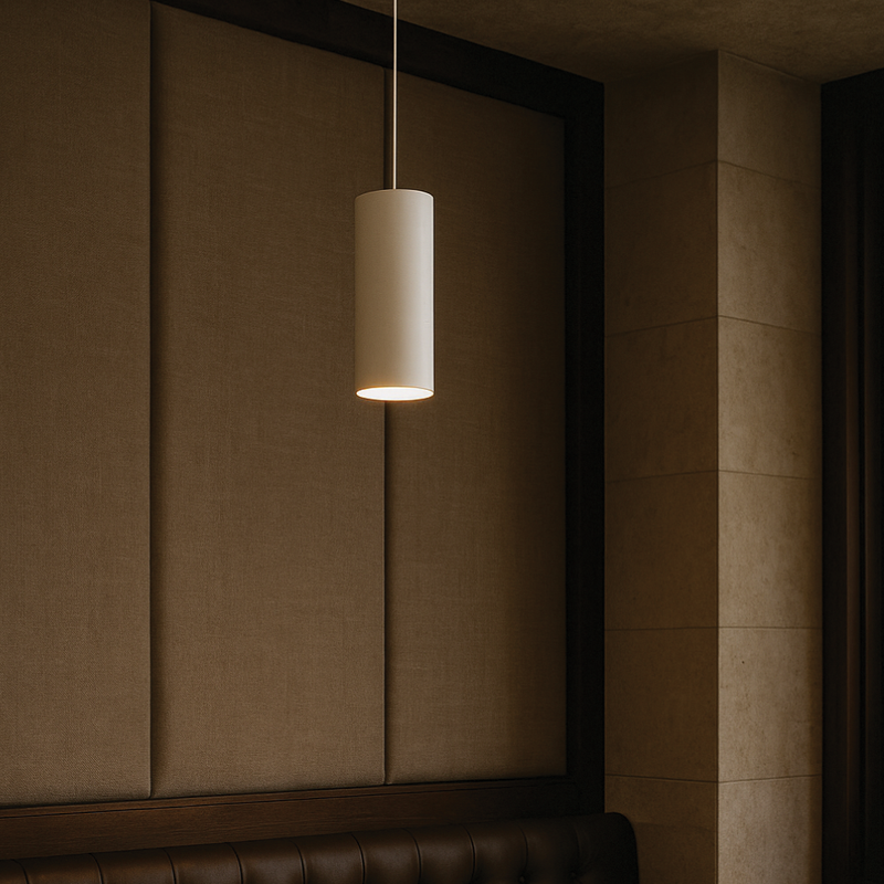 Euri LED 22W 3in Cylinder Pendant Light with Emergency Backup 5CCT White
