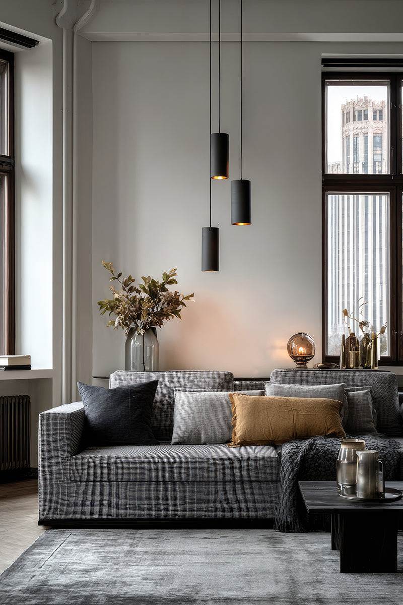 Euri Residential LED 22W 3in. Cylinder Pendant Light 5-CCT Selectable Black