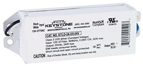 Keystone KTLD-24-UV-24V Constant Voltage LED Driver 24W Max 24V Output-LeanLight
