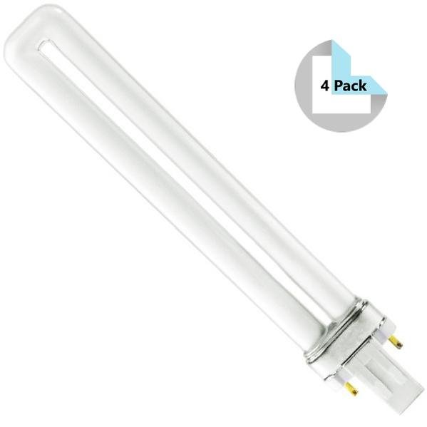 Sylvania 21134 (4 Pack) CF13DS/841/ECO Single Tube CFL 2-pin Base - 4100K, 13W, 120V-LeanLight