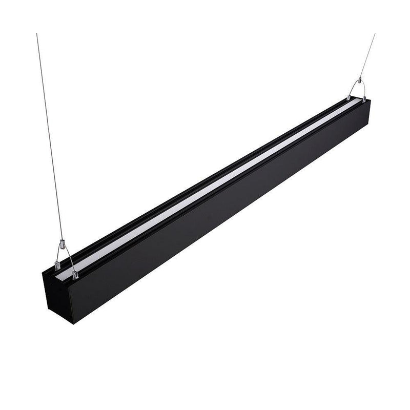 Euri Lighting EUD4-50W103sw-B Direct/Indirect Black LED Suspension Light - 3000K-5000K, 50W, 4'-LeanLight
