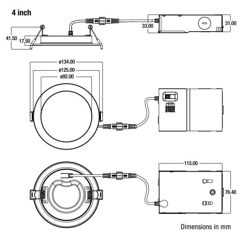 Sylvania LEDVANCE MicroDisk Color Select 4" LED Downlight - 10W, 63054-LeanLight