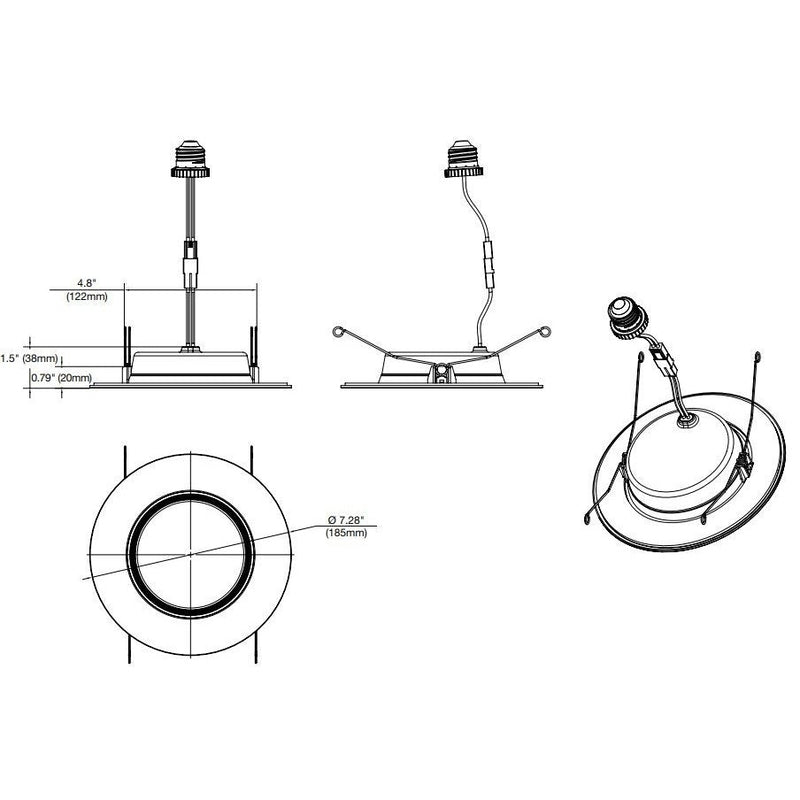 Sylvania Night Ring 5/6 inch Color Select LED DownLight Retrofit - 65798-LeanLight