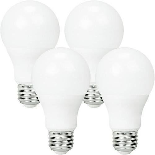 EA19-6050e-4 (4 Pack) | Dimmable LED Light Bulbs with E26 Base - 5000K, 9W=60W, 120V -  LeanLight
