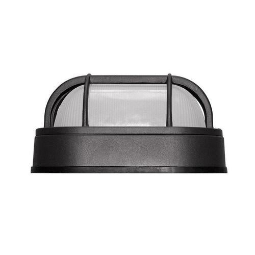 EOL-WL13BLK-2050e | LED Black Bulkhead Wall Light with Frosted Lens - 5000K, 6.2W, 120V-LeanLight