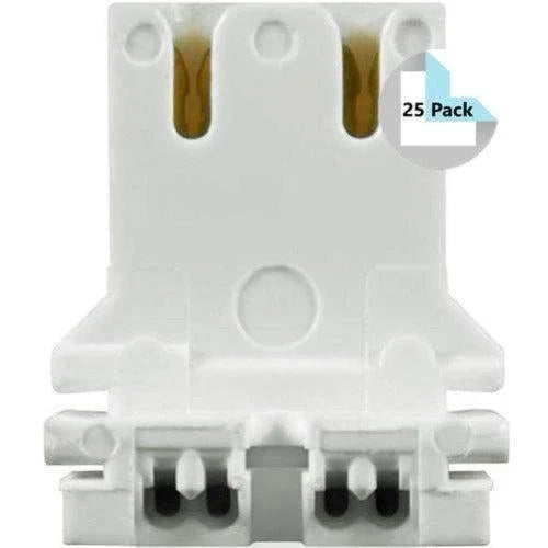 Leviton 13180-U (25 Pack) Slide-on Non-shunted T8/T12 Fluorescent Lamp Holder-LeanLight