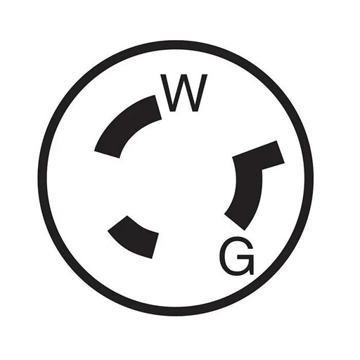 Leviton 2331 NEMA L7-20P 20 Amp 277 Volt Locking Plug with Ground - 2 Pole, 3 Wire-LeanLight