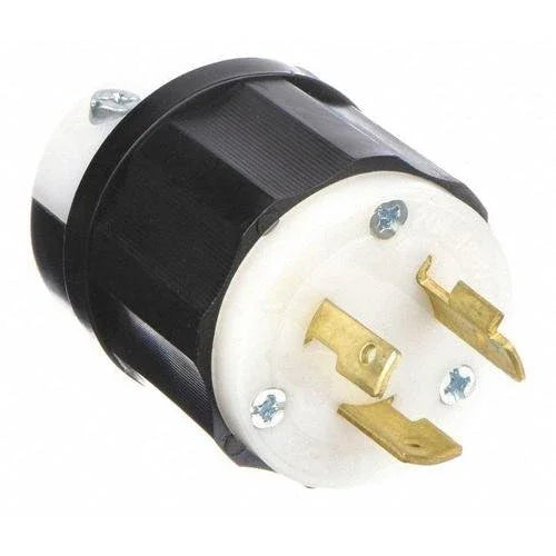 Leviton 2341 NEMA L8-20P 20 Amp 480 Volt Locking Plug with Ground - 2 Pole, 3 Wire-LeanLight