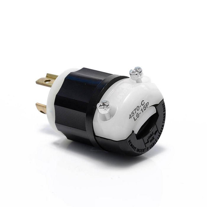 Leviton 15 Amp 250 Volt Locking Plug - 4570-C, NEMA L6-15P