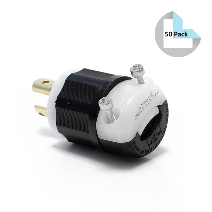 Leviton 4720-C NEMA L5-15P 15 Amp 125 Volt Locking Plug with Ground - 2 Pole, 3 Wire-LeanLight
