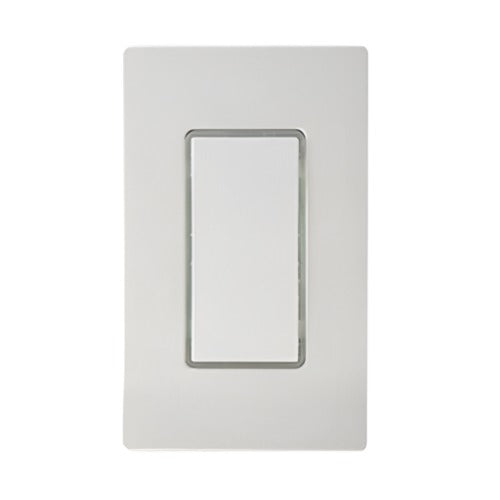 PBS-721W | 1-Pole Low Voltage White Push Button Light Switch with Decorative Wall Plate-LeanLight