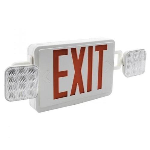 Sylvania ValueLED Red Letter LED Exit/Emergency Combo Sign - 6500K, 2.2W, 120/277V-LeanLight
