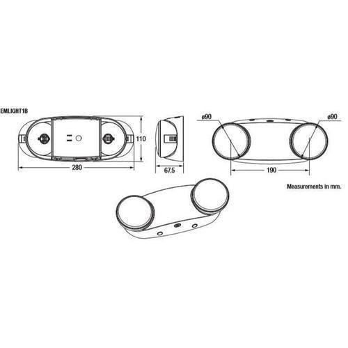 60764 | ValueLED EMLIGHT1B3DVTHR/S/WH LED Emergency Light - 6500K, 2W, 120/277V-LeanLight