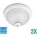 Euri Lighting 70-Watt Matte White Integrated LED Flush Mount (2-Pack)-LeanLight