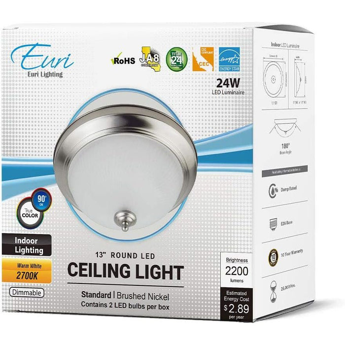 Euri Lighting Ceiling Light LED CL Dim/ES 2700 