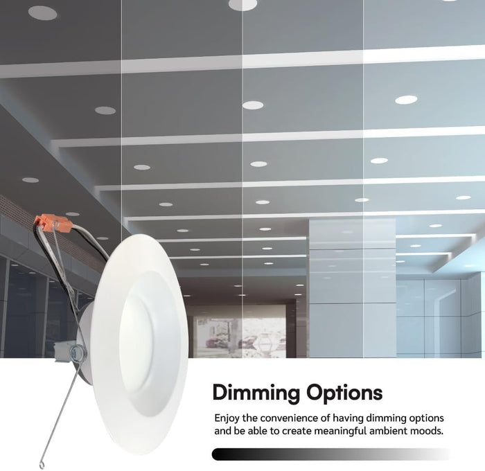 Euri Lighting DLC6-14W100swj Dimmable 6” Color Select LED Downlight Retrofit, 14W=70W