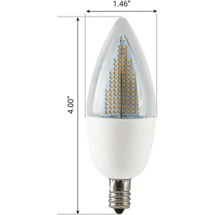Euri Lighting ECA9.5-2120fc LED Flame Bulb with E26 Base - 1800K, 1W=6W, 120V -  LeanLight
