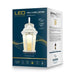 Euri Lighting EFL-140W-MD Smart LED Flame White Wall Lantern with Clear Lens - 3000K, 12W, 120V-LeanLight