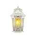 EFL-140W-MD | Smart LED Flame White Wall Lantern with Clear Lens - 3000K, 12W, 120V-LeanLight