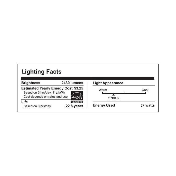 Euri Lighting EIN-VL48WH-1020cec White LED Vanity Light- 2700K 