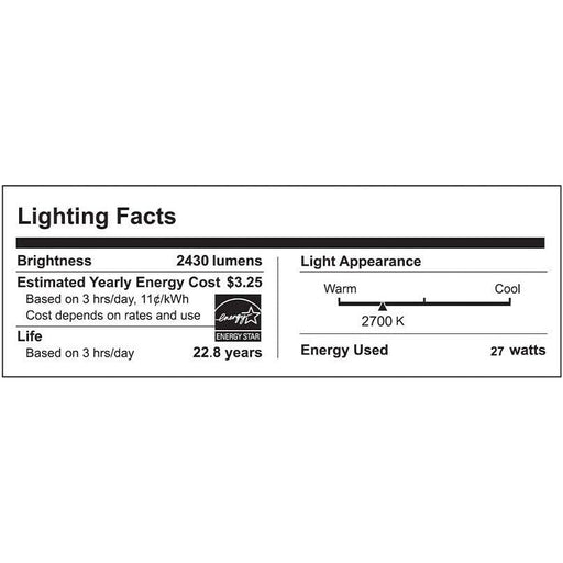 Euri Lighting EIN-VL49BN-1020cec LED Vanity Light Fixture - 2700K 