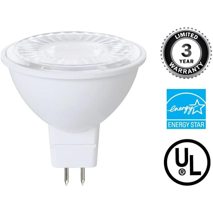 Euri Lighting EM16-7W4020ew Dimmable LED MR16 Bulb with GU5.3 Base - 2700K, 7W=50W, 120V-LeanLight
