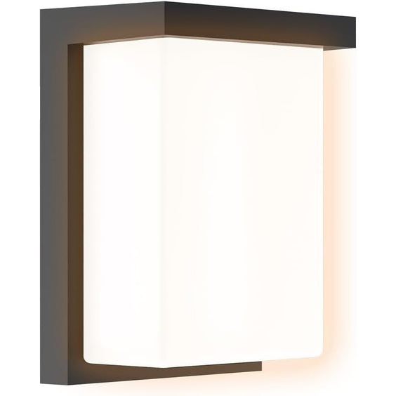 Euri Lighting EOL-WL60BK-1100esw, Outdoor LED Wall Light, Non-Dimmable, 3CCT Selectable (3K/4K/5K), 12/14/16W, 1440/1680/1742 lm, Matte Black, Wet Rated, Integrated LED Fixture (Pack of 1)