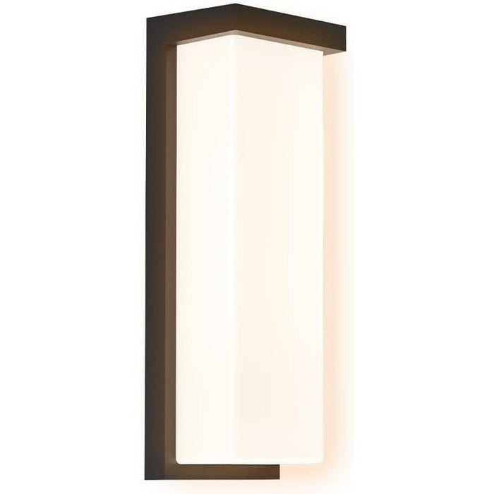 Euri Lighting EOL-WL61BK-1100esw, Outdoor LED Wall Light, Non-Dimmable, 3CCT Selectable (3K/4K/5K), 18/20/22W, 2160/2400/2619 lm, Matte Black, Wet Rated, Integrated LED Fixture (Pack of 1)-LeanLight