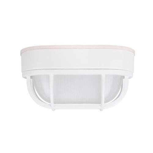 Euri Lighting LED White Bulkhead Wall Light with Frosted Lens - 5000K, 6.2W, 120V - EOL-WL14WH-2050e -  LeanLight