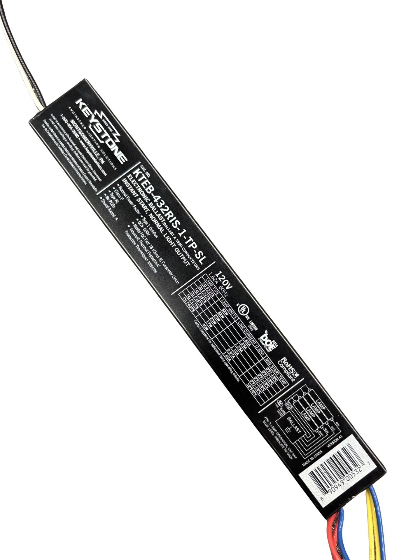 Reattore Elettronico Di Ricambio Per KEYSTONE TECHNOLOGIES KTEB-432RIS-1-TP - 120V - Sostituzione Semplice E Affidabile - 3