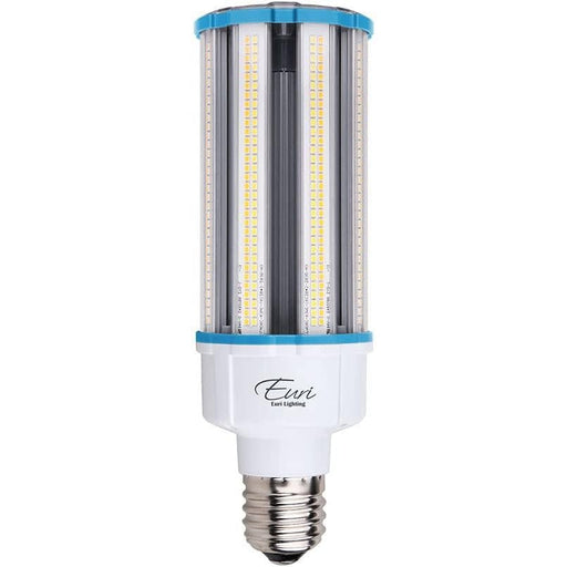 Euri Lighting ECB63W-303sw, LED Corn Bulb, CCT (3K, 4K, 5K) & Wattage Tunable (63W, 54W, 36W), 135-150LM/W, 100~277VAC, Step Dimming, IP64, Fully Enclosed Rated, DLC 5.1, UL, White-LeanLight