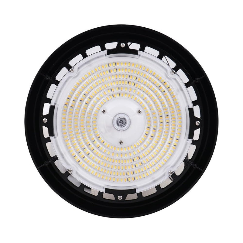 Euri Lighting EUHB-150W3000sw, LED UFO High Bay Light, 0-10V Dimmable, 20250–22550lm, 100/120/150W, 120-277V, 3CCT Selectable (3500/4000/5000K), IP65 Protection, UL, DLC, Wet Rated (Pack of 1)-LeanLight