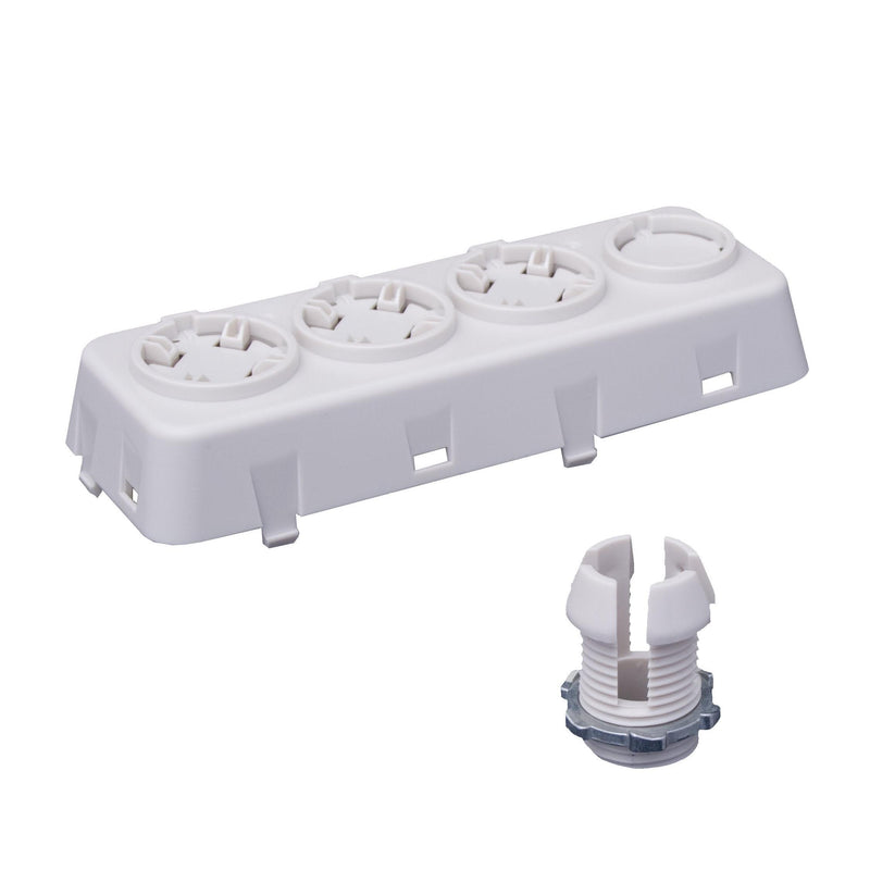 Leviton OSFOA-W Fixture-Mounted Offset Adapter Accessory for OSFHU, 3 Position, White-LeanLight