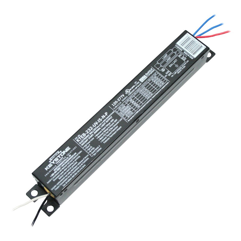 Keystone KTEB-232-UV-IS-N-P 2-Lamp Instant Start Normal T8 Fluorescent Ballast