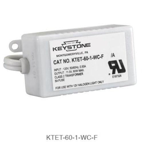 Keystone KTET-60-1-WC-F Halogen Low Voltage Transformer Ballast - 60W, 12V -  LeanLight