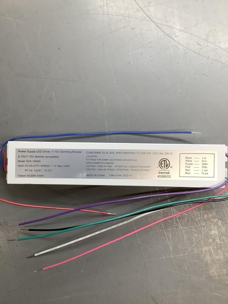 Euri Lighting Dimming Driver for T5 & T8 LED tubes - 100W, 120/277V, EED-100WD-LeanLight