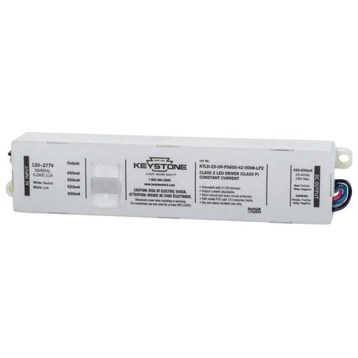 Keystone KTLD-25-UV-PS600-42-VDIM-LP2 Power Select 25W LED Driver - 450-600mA, 120/277V-LeanLight