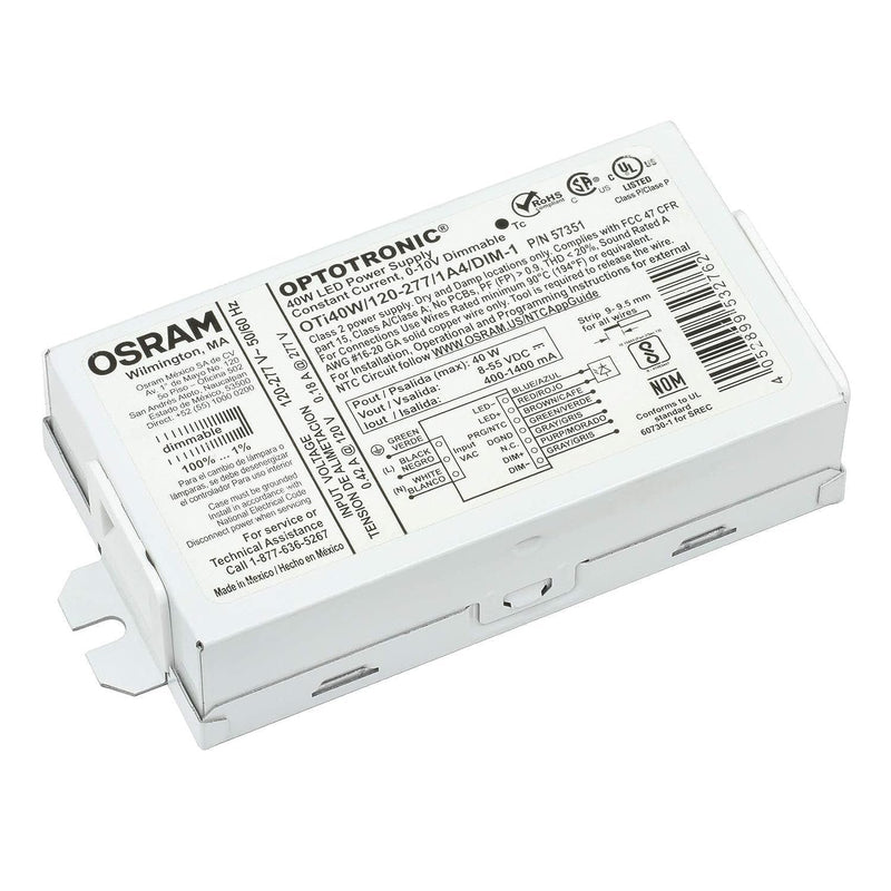 eldoLED OTi40W/120-277/1A4 DIM-1 OPTOTRONIC Compact 40 Watts Constant Current LED Driver - 0-10V Dim, 2743W1 (Osram 57351)-LeanLight