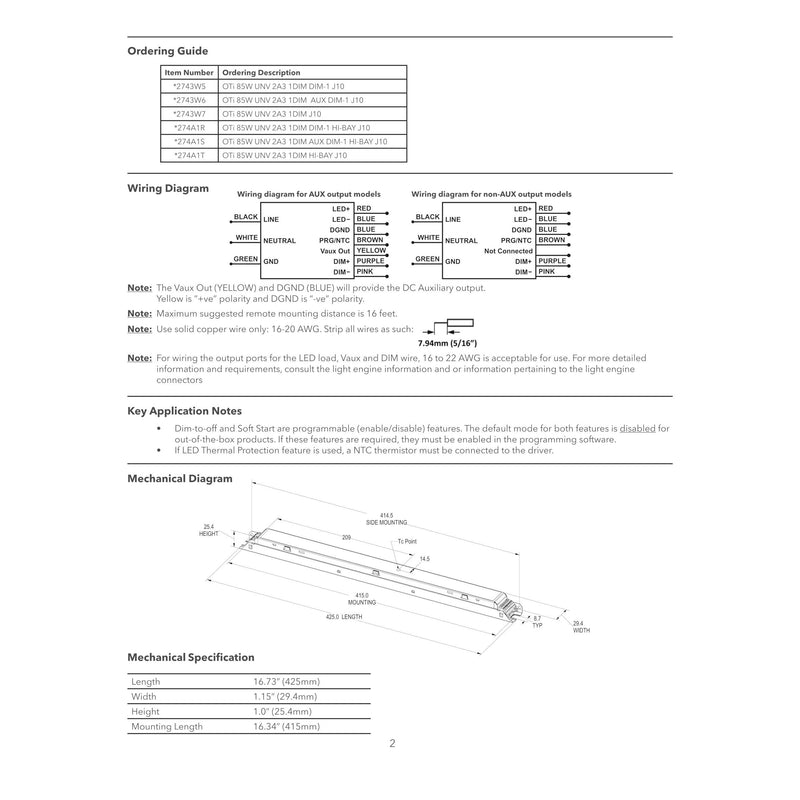 eldoLED | 2743W5 OPTOTRONIC OTi 85W Programmable Linear LED Drive | Replacement for Osram 57420 | Oti85/120-277/2A3/DIM-1 L-LeanLight