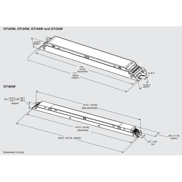eldoLED OTi85/120-277/2A3 DIM L HB LED Driver with Surge Protection - 85W, 120/277V, 274A1T-LeanLight