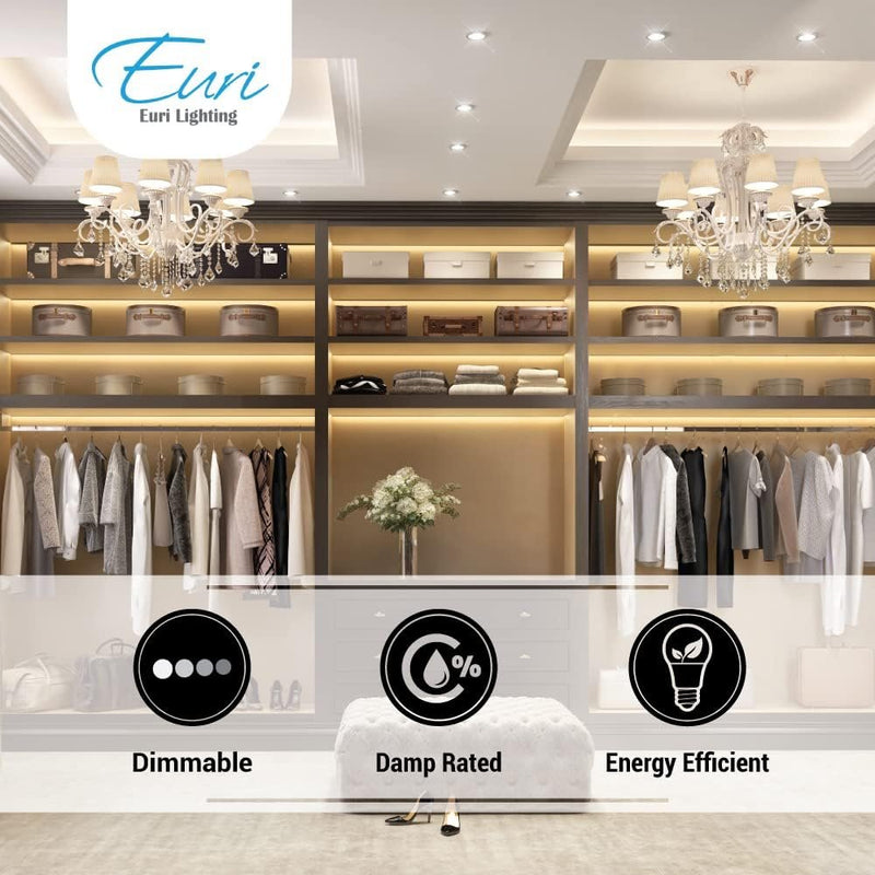 Euri Lighting EM16-7W4020ew Dimmable LED MR16 Bulb with GU5.3 Base - 2700K, 7W=50W, 120V-LeanLight
