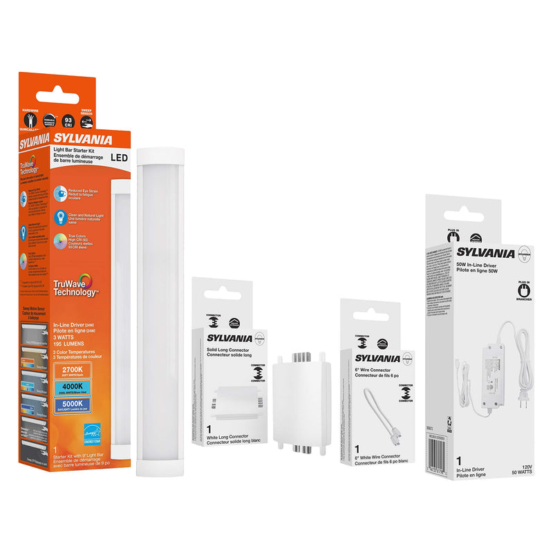 SYLVANIA TruWave Natural Series 3-Way Selectable 24" LED Under Cabinet Light Bar-LeanLight